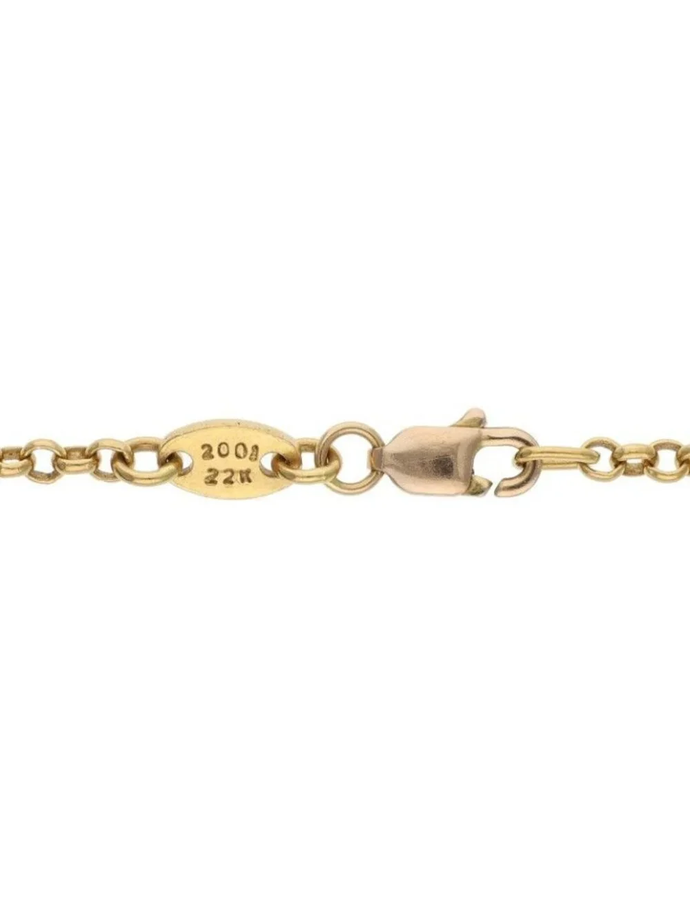 Chrome Hearts 22k Neckchain Roll Chain Gold Necklace